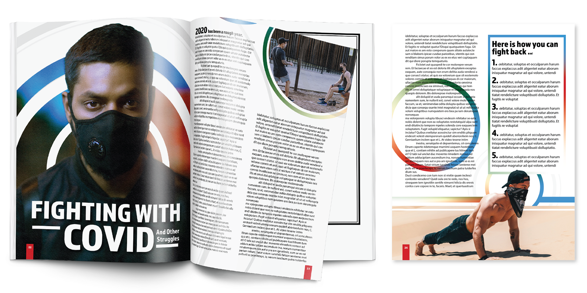 Fighting with Covid Article Layout