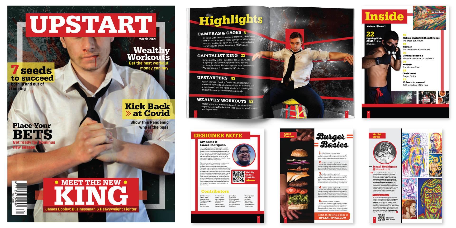 Magazine Branded articles and cover design