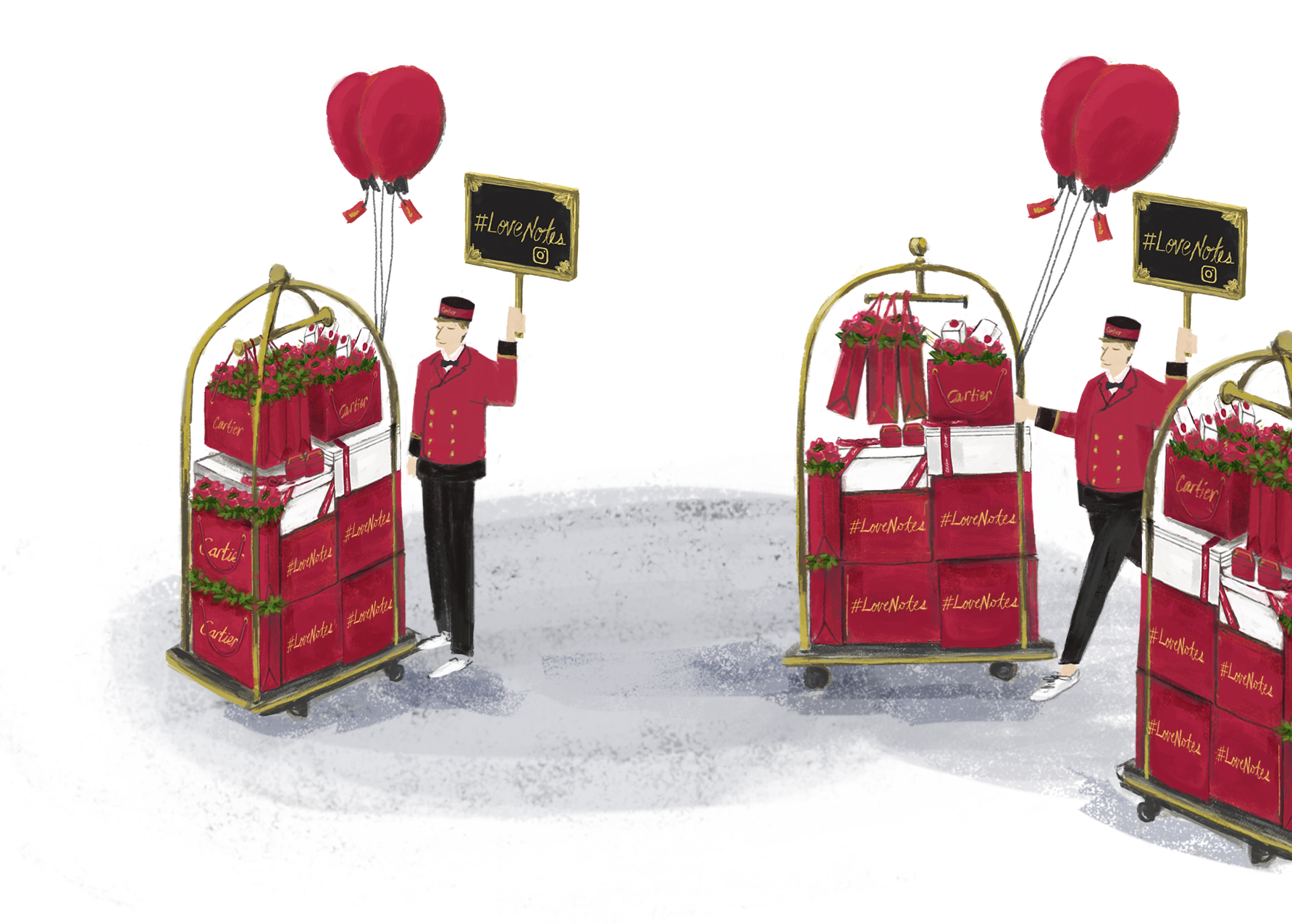 Charly Co. Illustration Branding Valentines day campaign