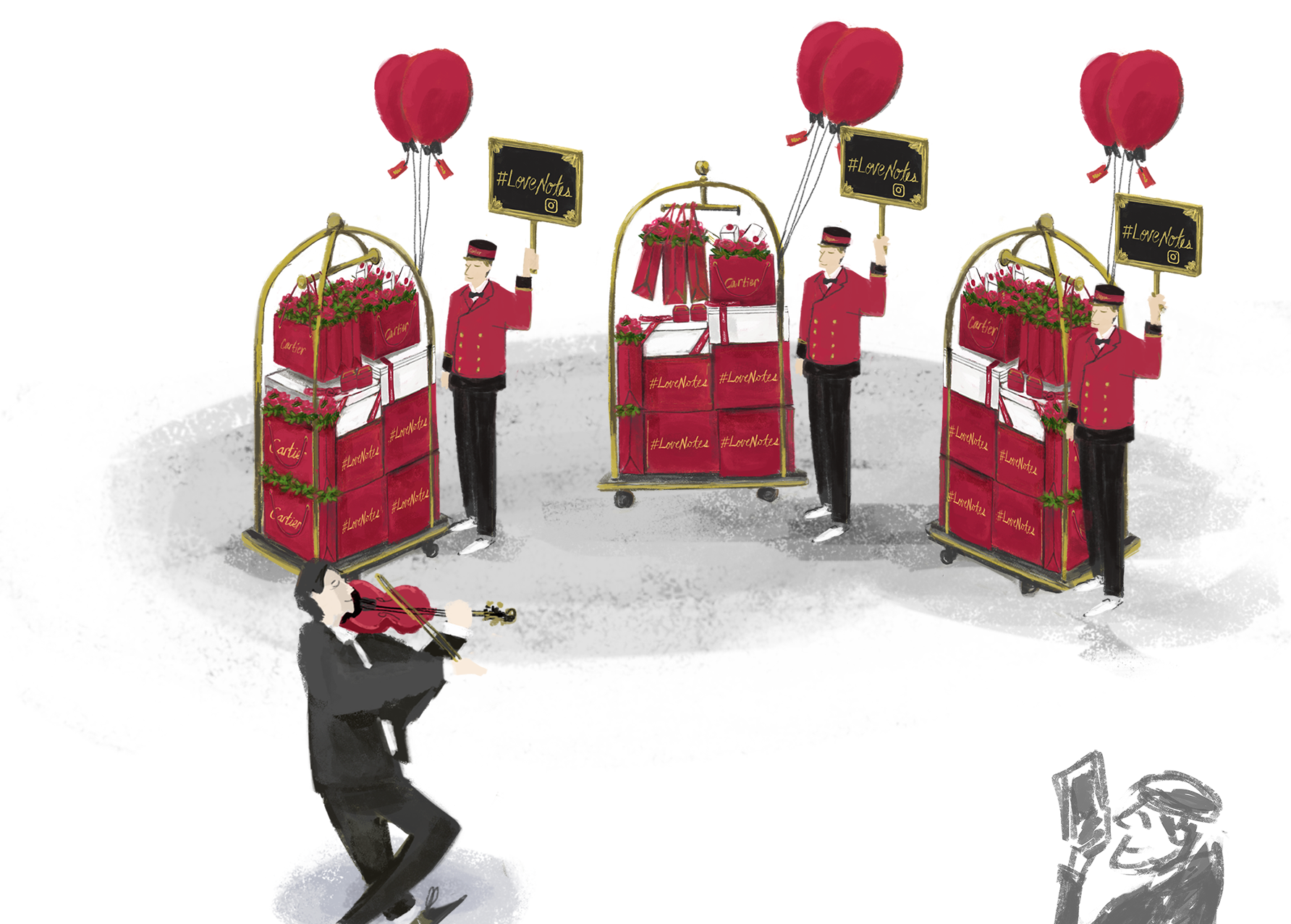 Charly Co. Illustration Branding Valentines day campaign