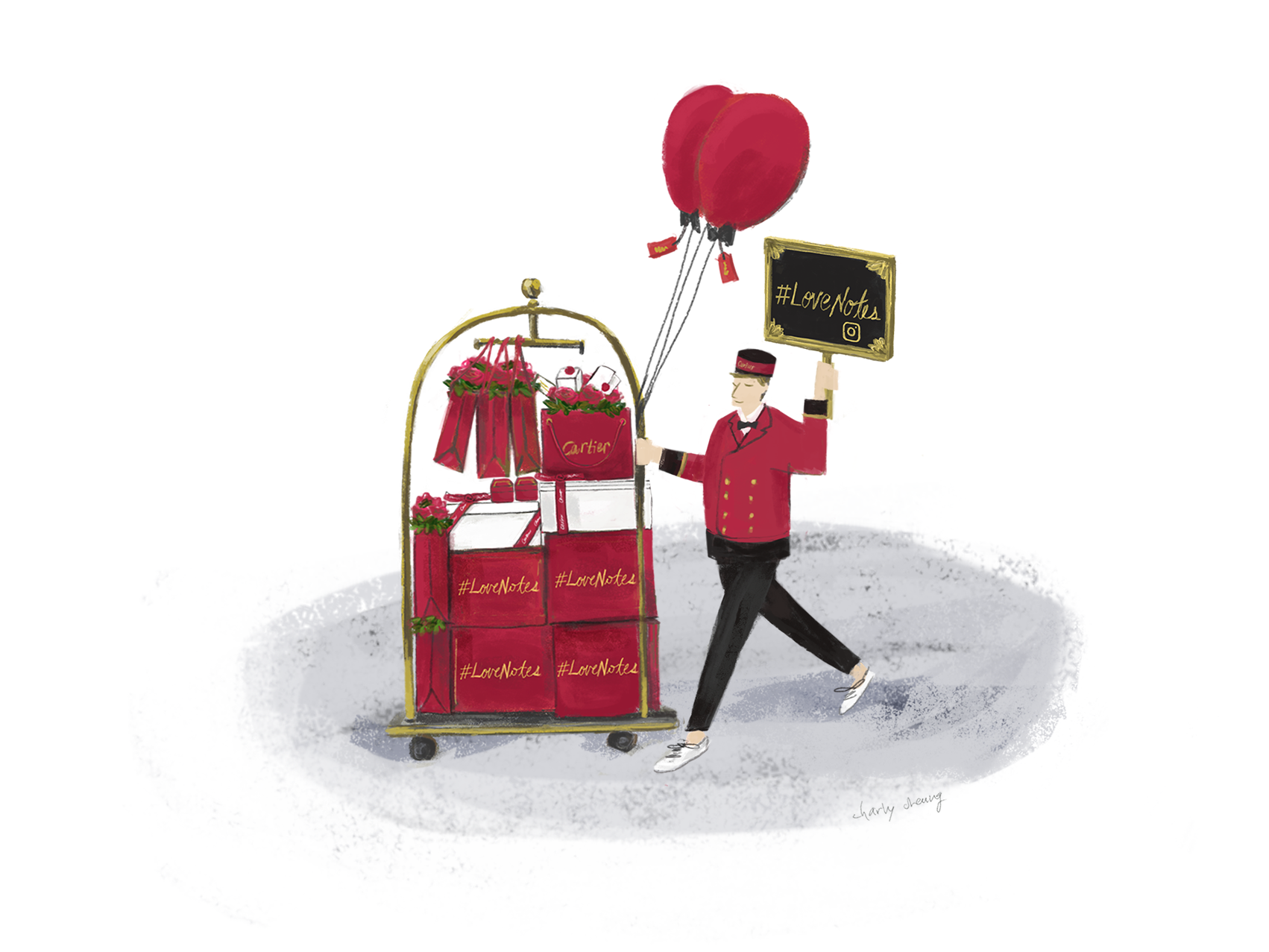 Charly Co. Illustration Branding Valentines day campaign