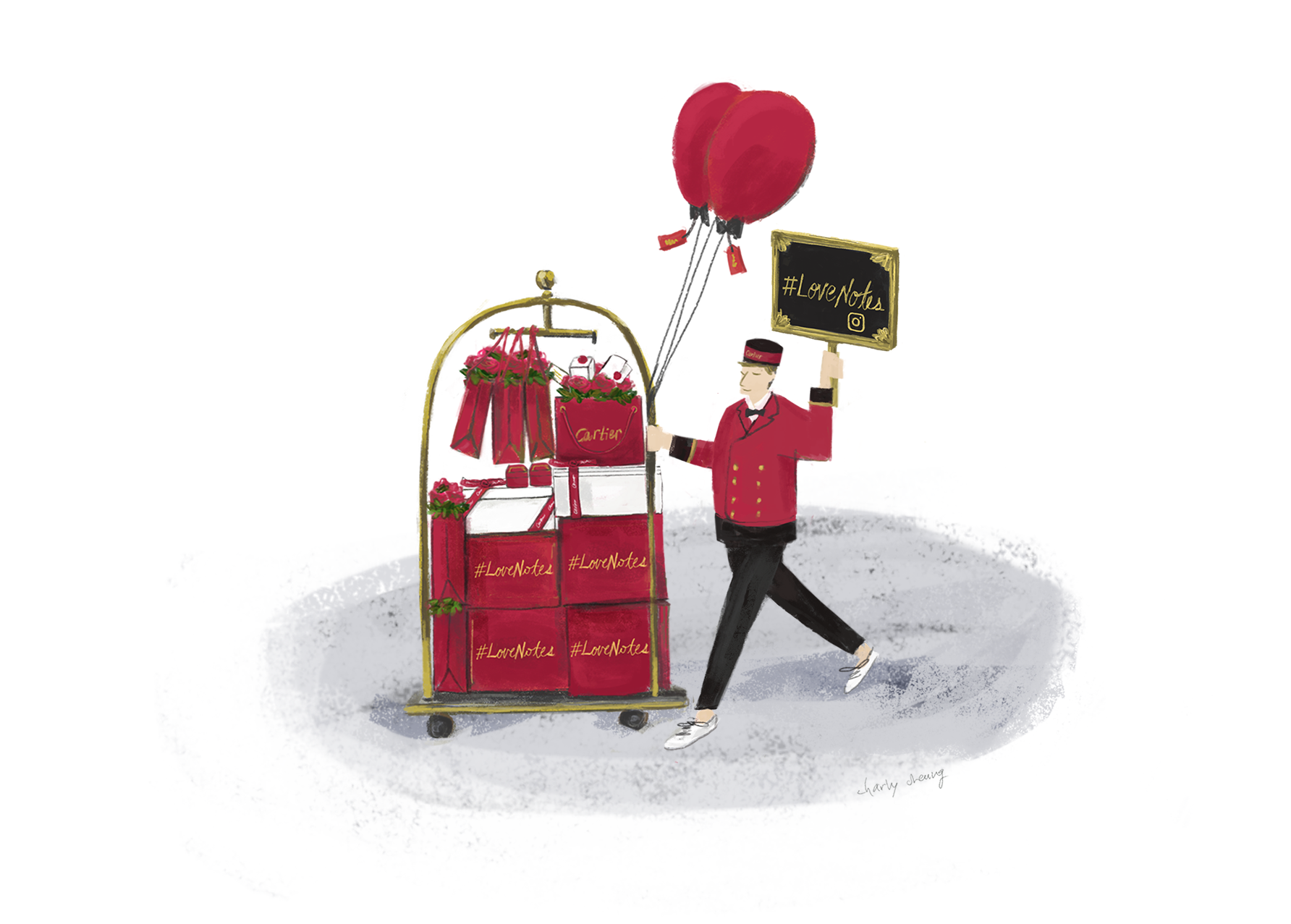 Charly Co. Illustration Branding Valentines day campaign