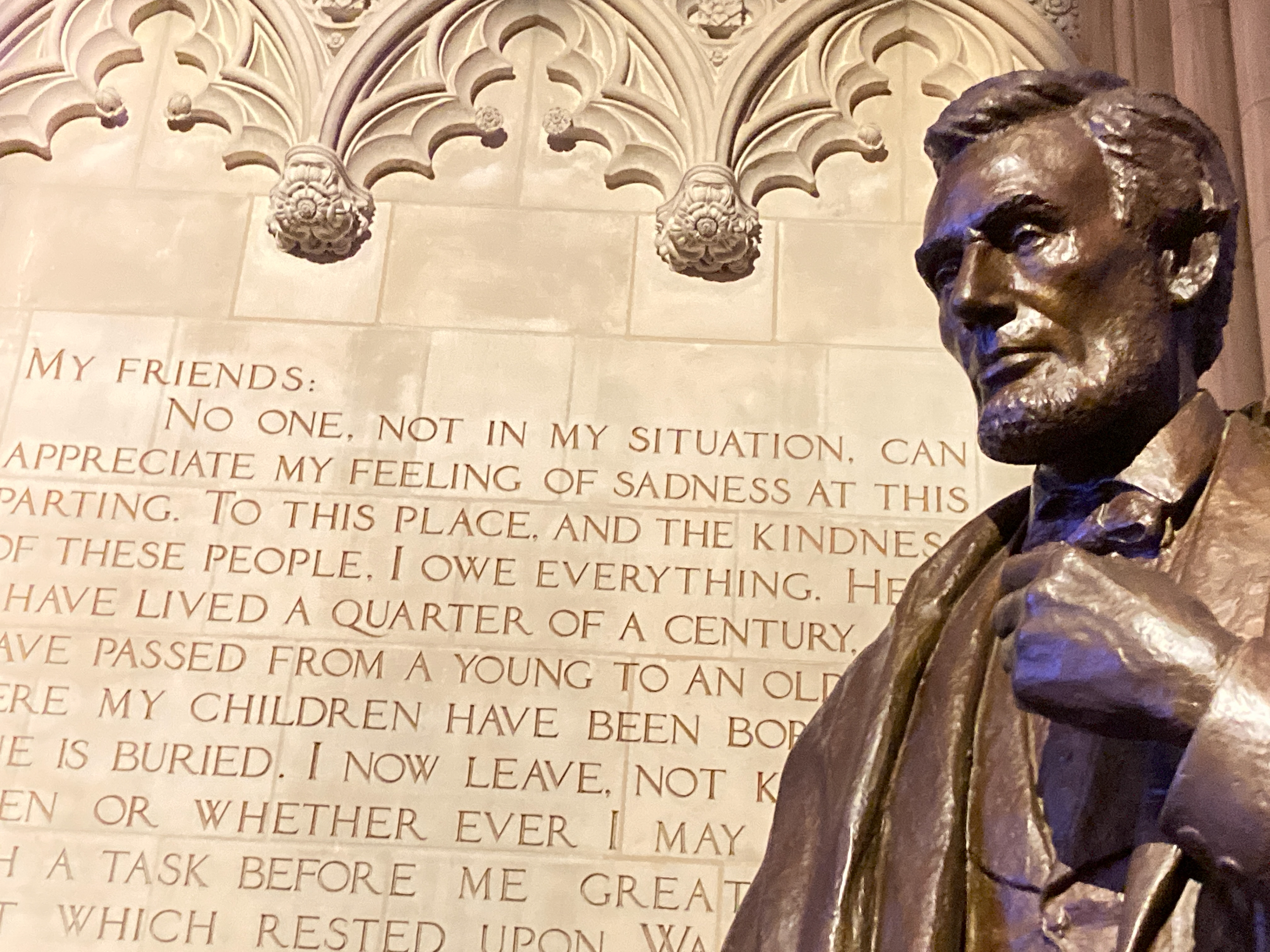 Lincoln statue at Washington National Cathedral