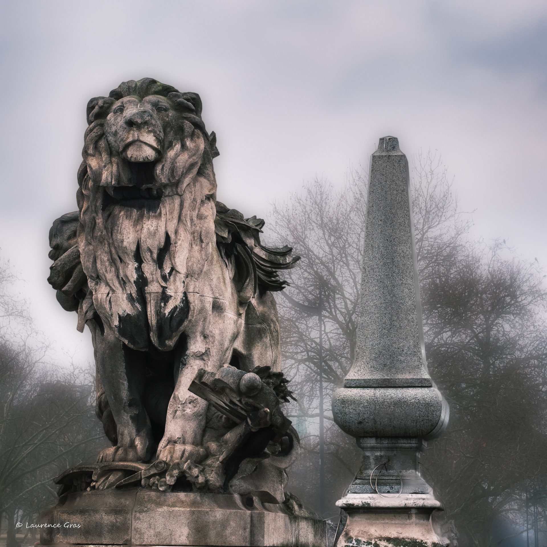 Lion conduit par des enfants de Jules Dalou