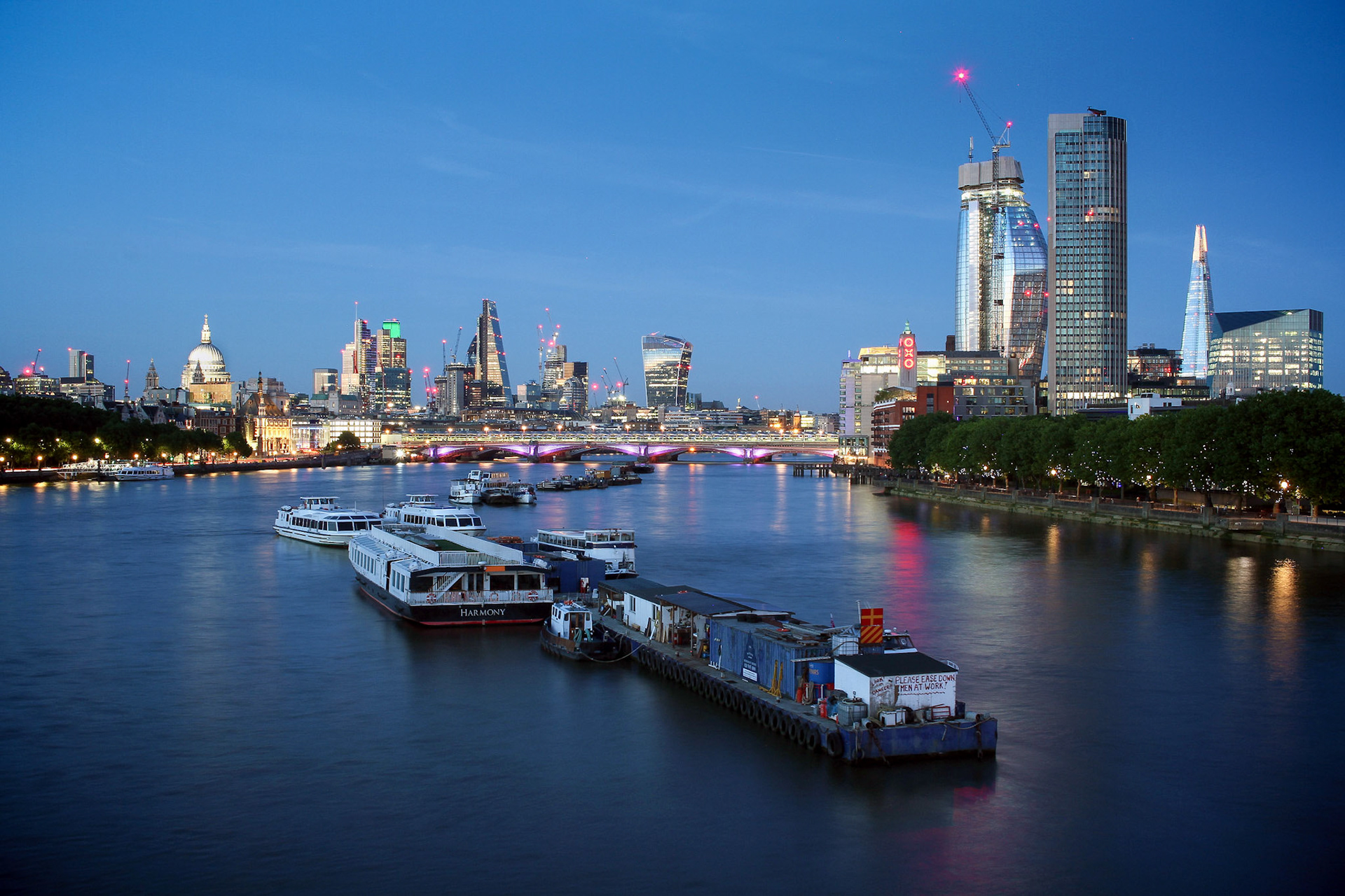 London City Skyline at Blue Hour
