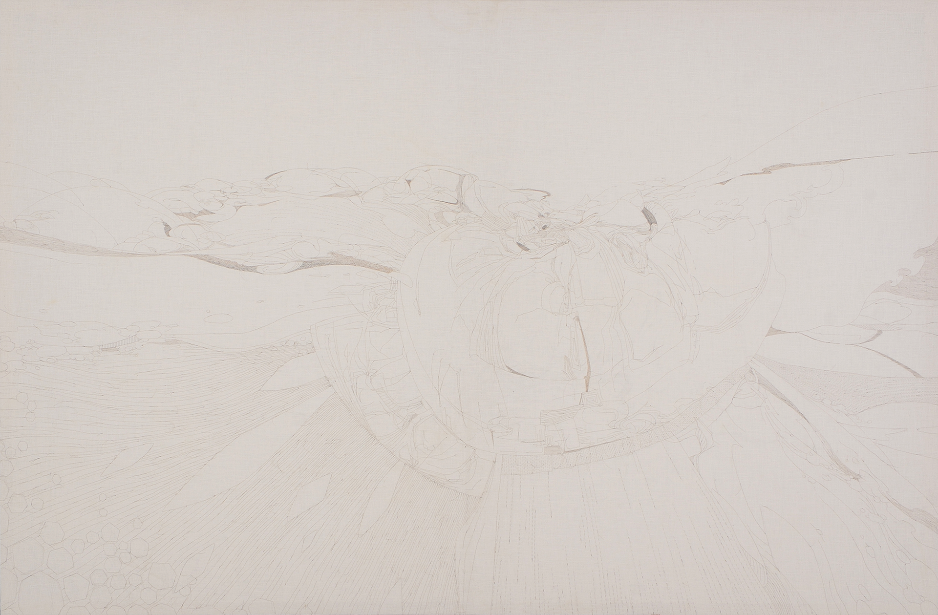 全体写真 麻布、毛髪 H 118.5cm×W 179.0cm