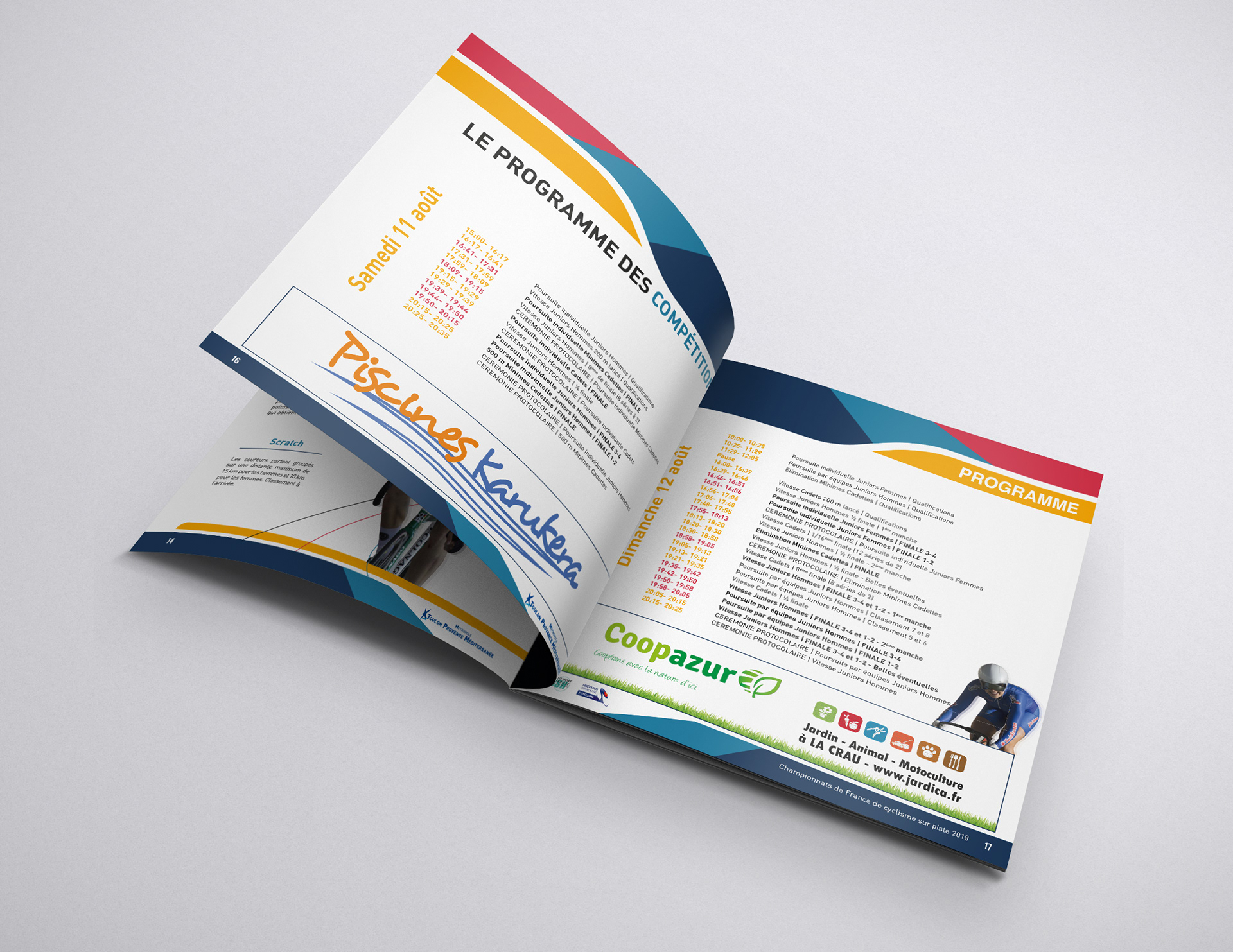 Championnats de France de cyclisme sur Piste 2018 - Programme
