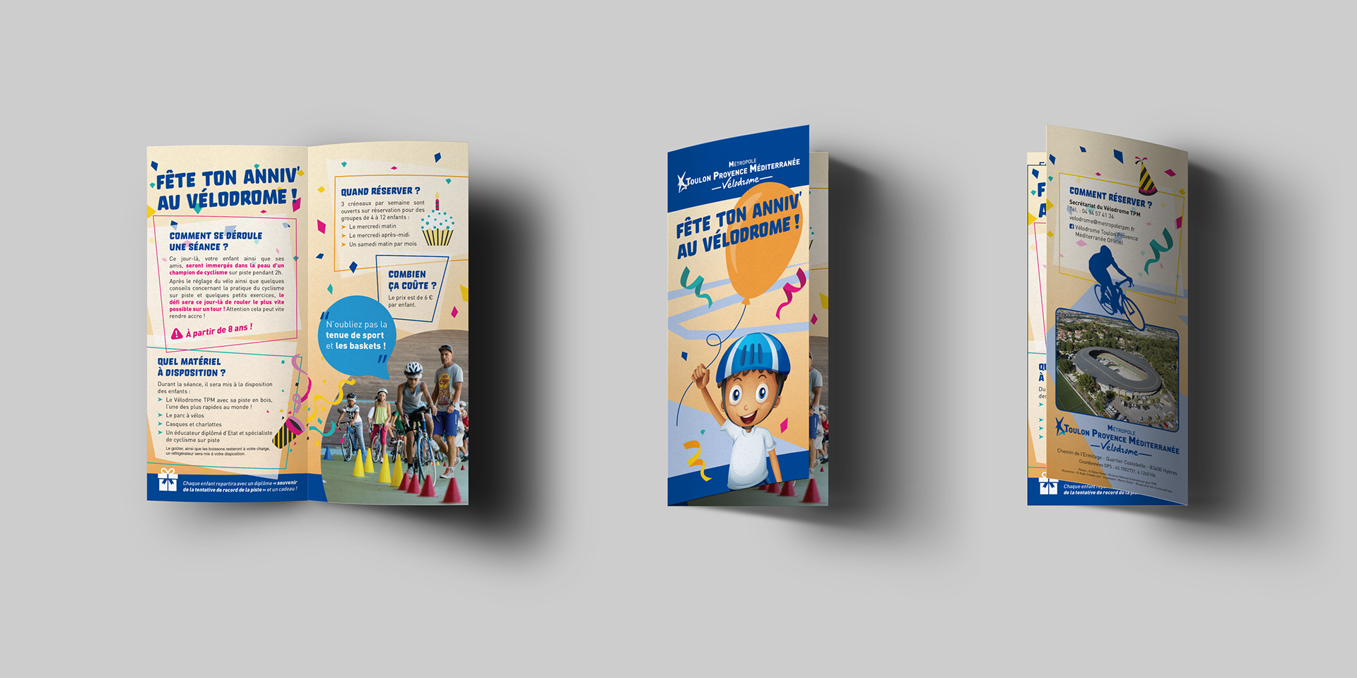 Brochure "Fête ton anniv' au vélodrome !"