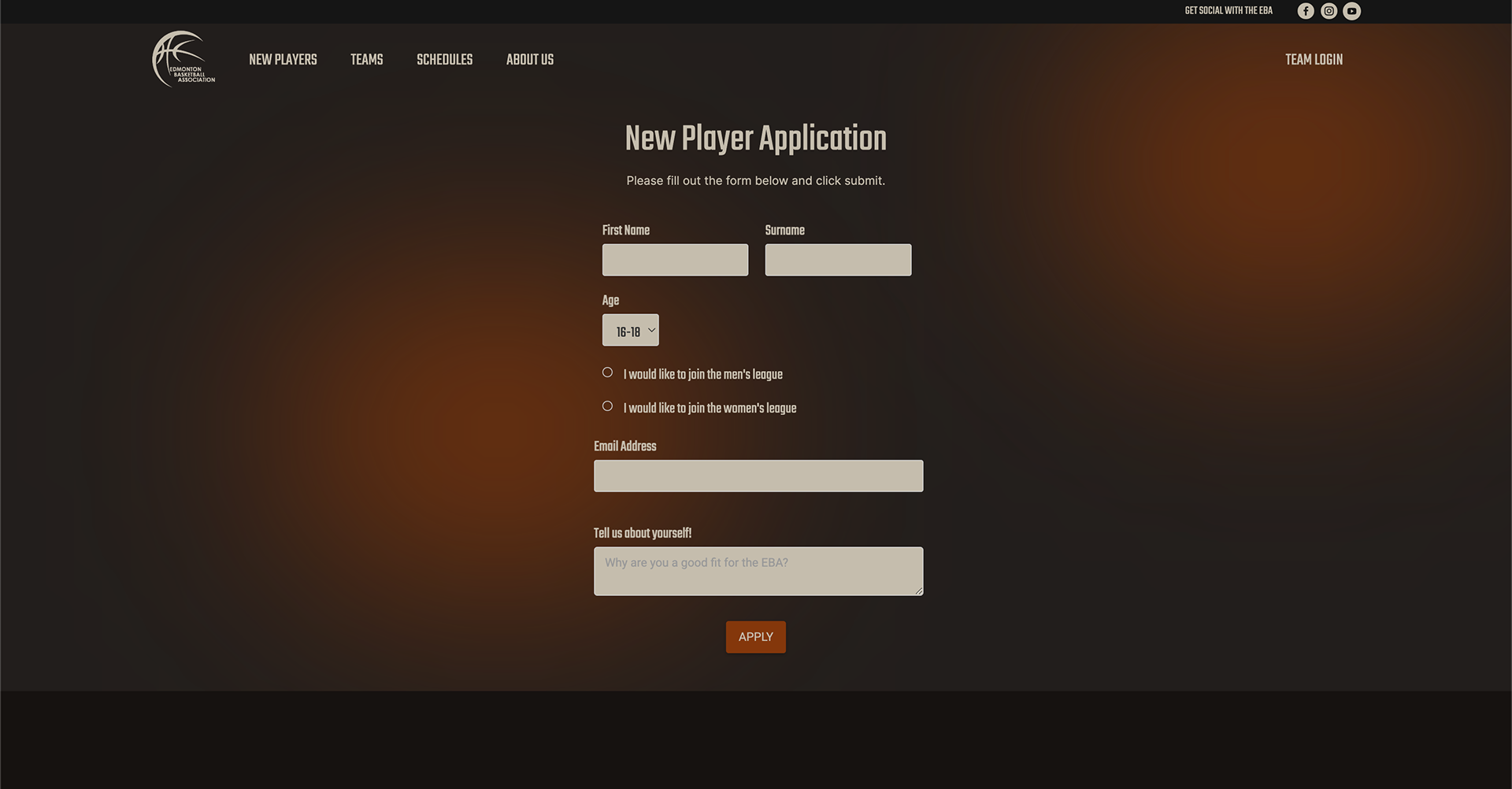 New Registration Form