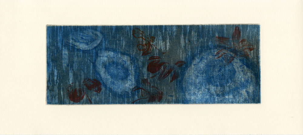 Study for BLACK RAIN AND BLACK TEARS #1, 2017, Etching and Photopolymer plate, 7-1/2" x 16-1/4"