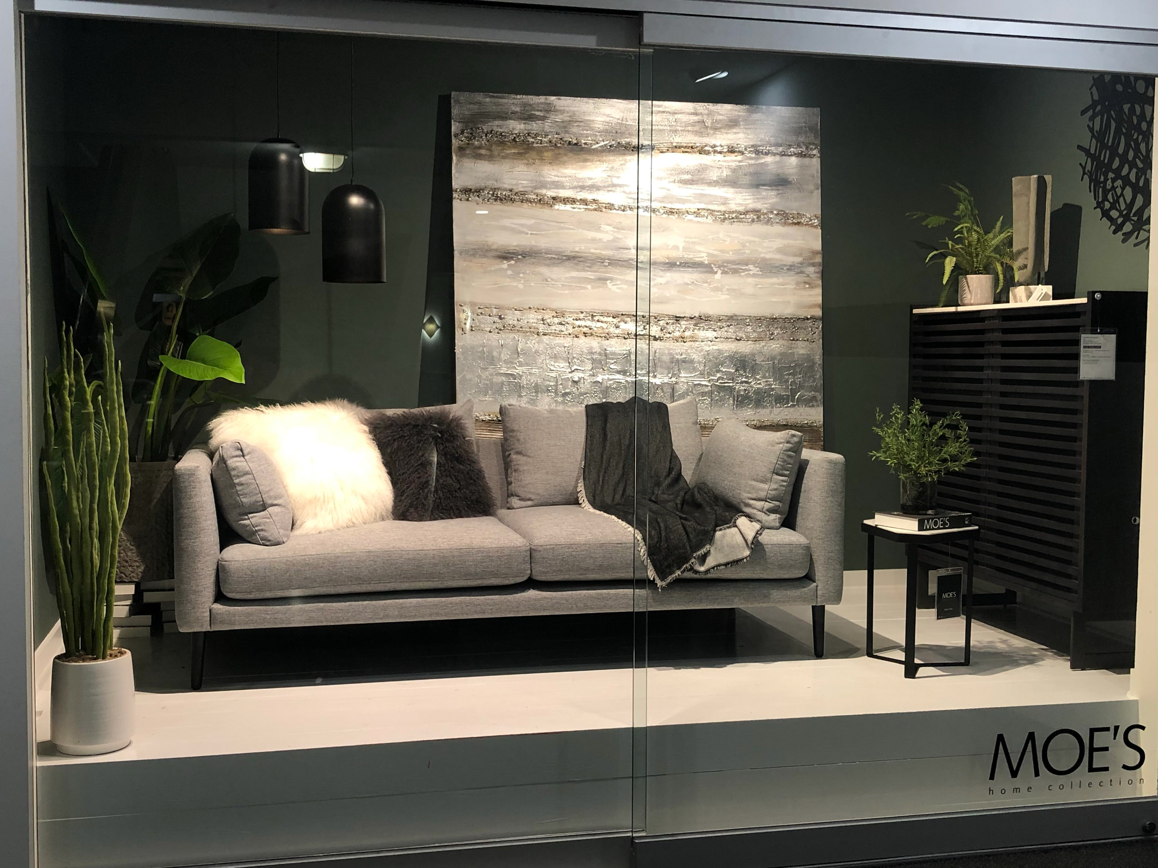 Window display outside of showroom