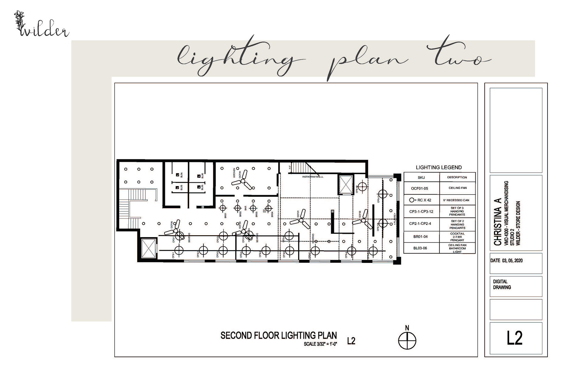 Second Floor Lighting Plan