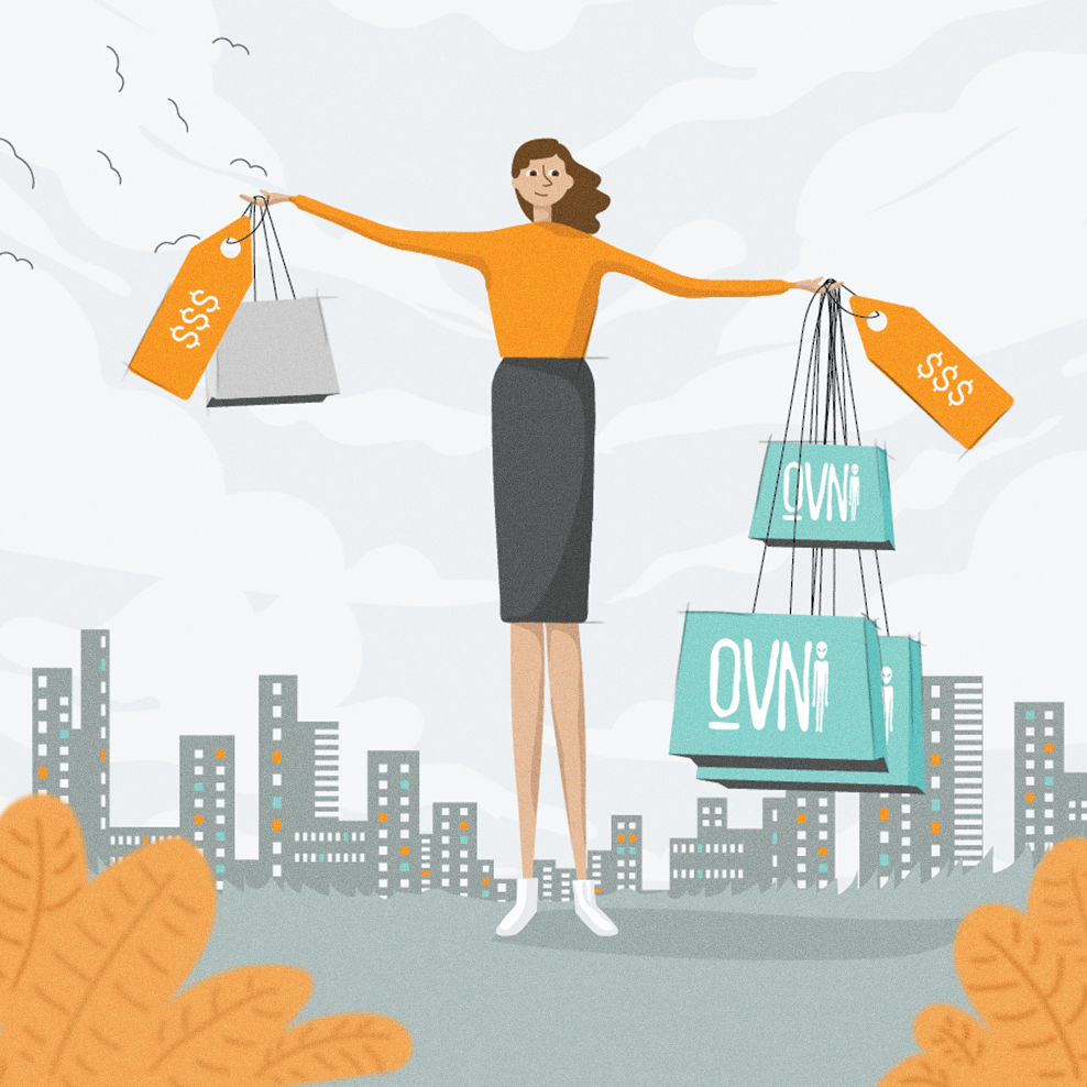Highlighting incentive for shoppers to bargain from the cost efficiency of ordering world-wide through OVNI.
