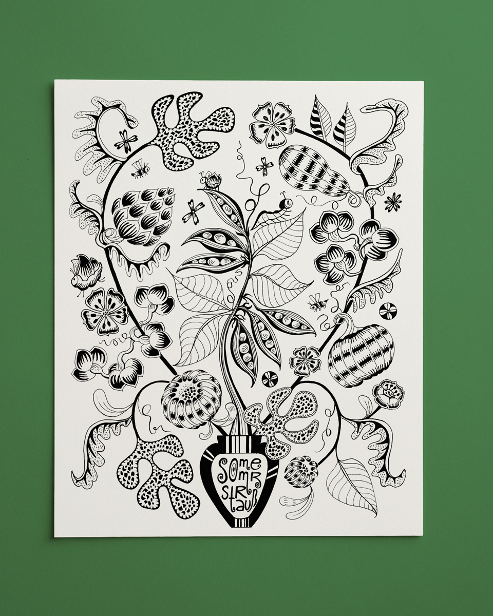 SommerStrauss Original ink Drawing - A3 drawing by Esther Tabor in ink