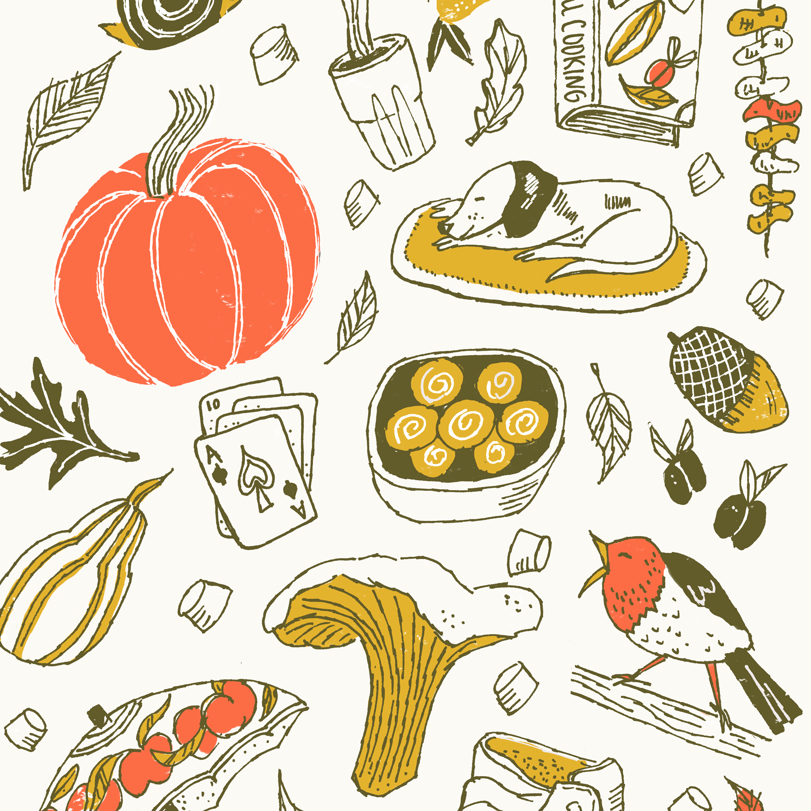 Detail of Fall Inventory Illustration
