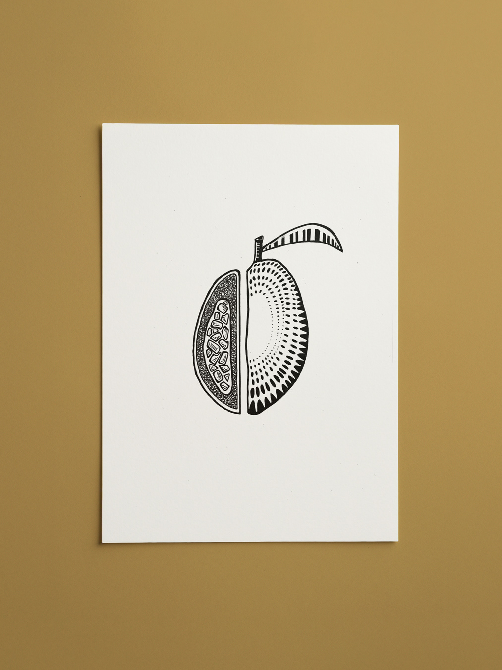 Tarte Mangue Original Drawing - A4 original illustration in black ink on 250 gsm paper