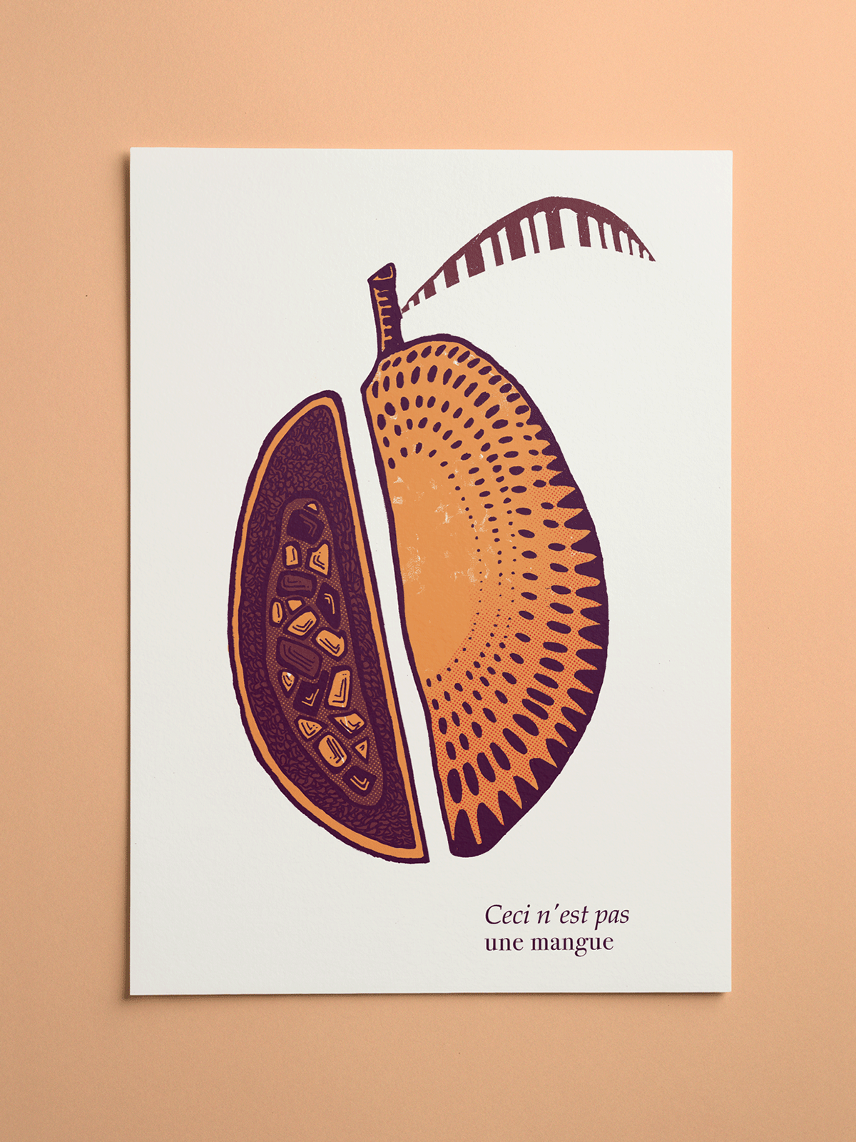 Mango Screen Print - 30 x 40cm on 400 gsm paper