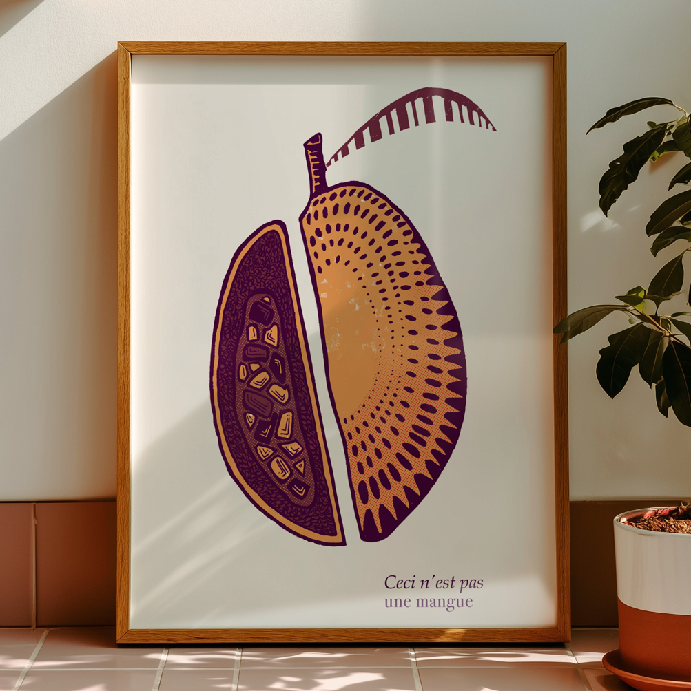 Mango Food Screen Print - 30 x 40cm on 400 gms paper