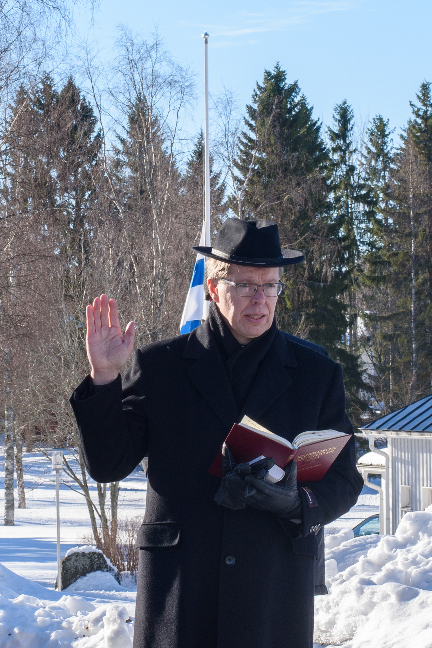 Hautajaiset Merijärvellä maaliskuussa 2021