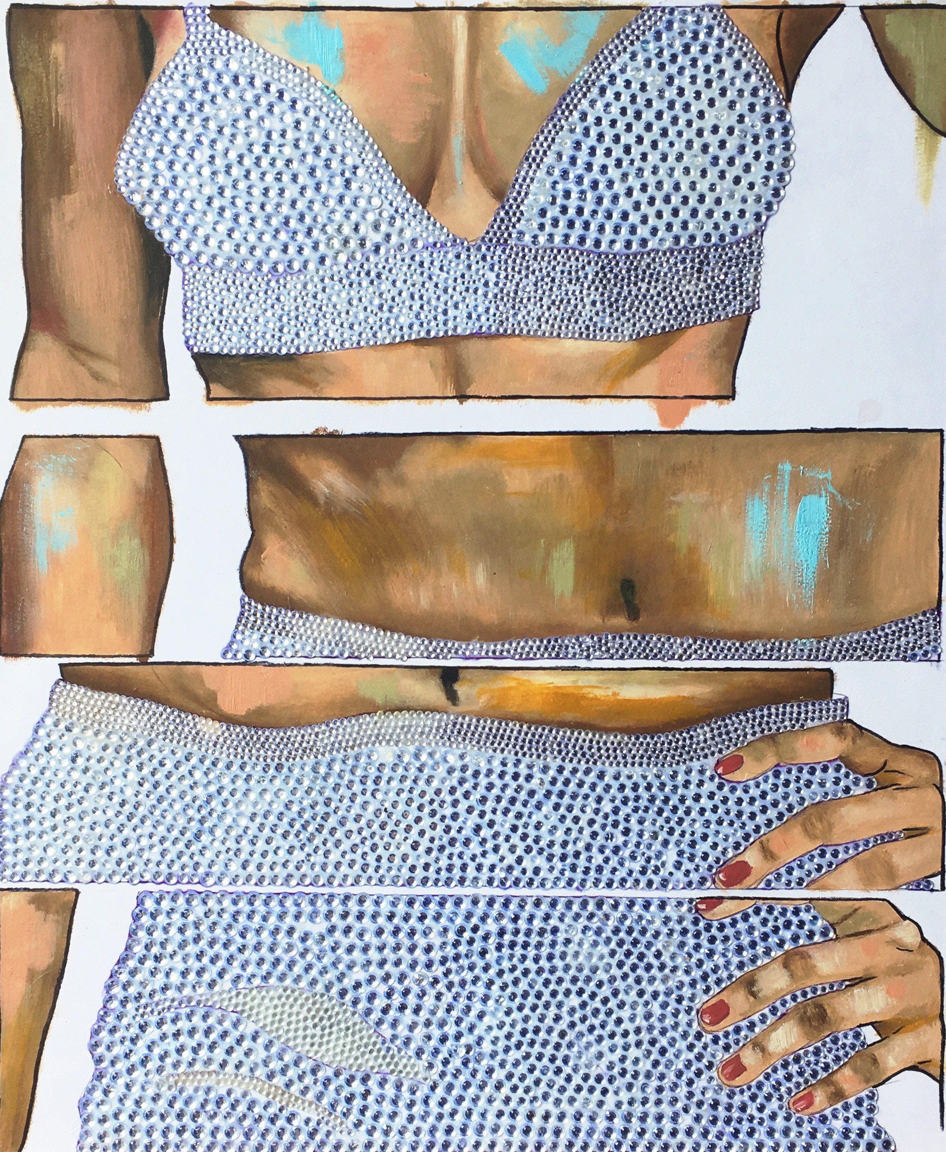 BEJEWELED– Oil & sequins