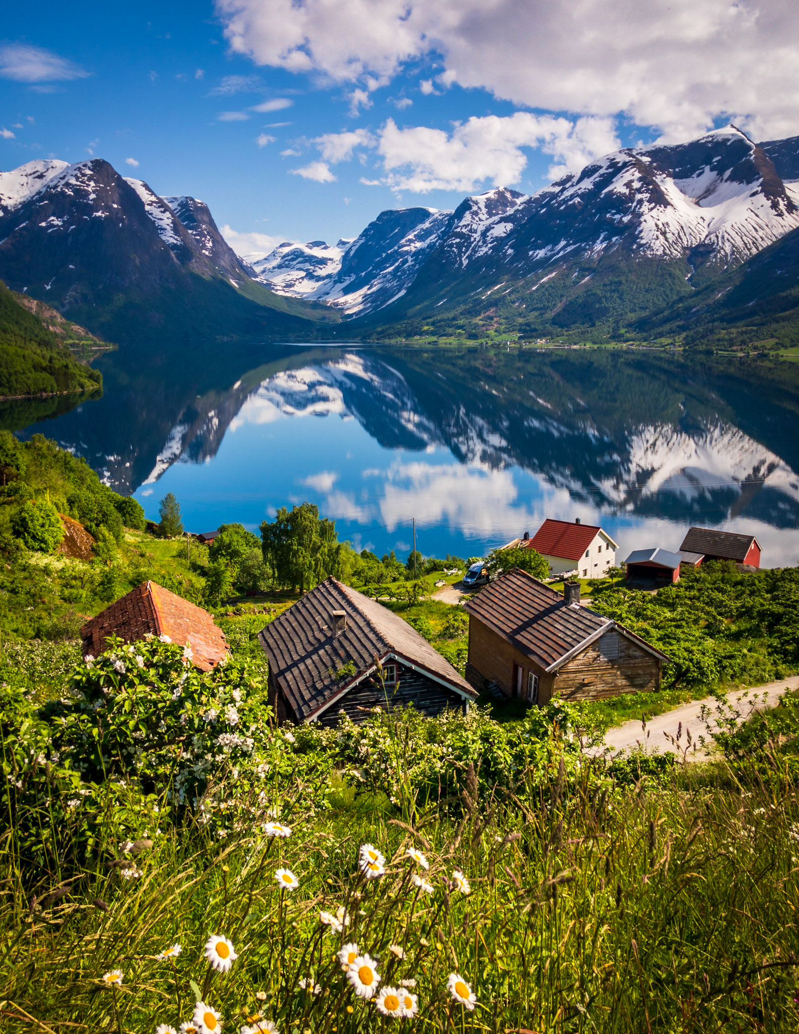 Flå, Oppstryn