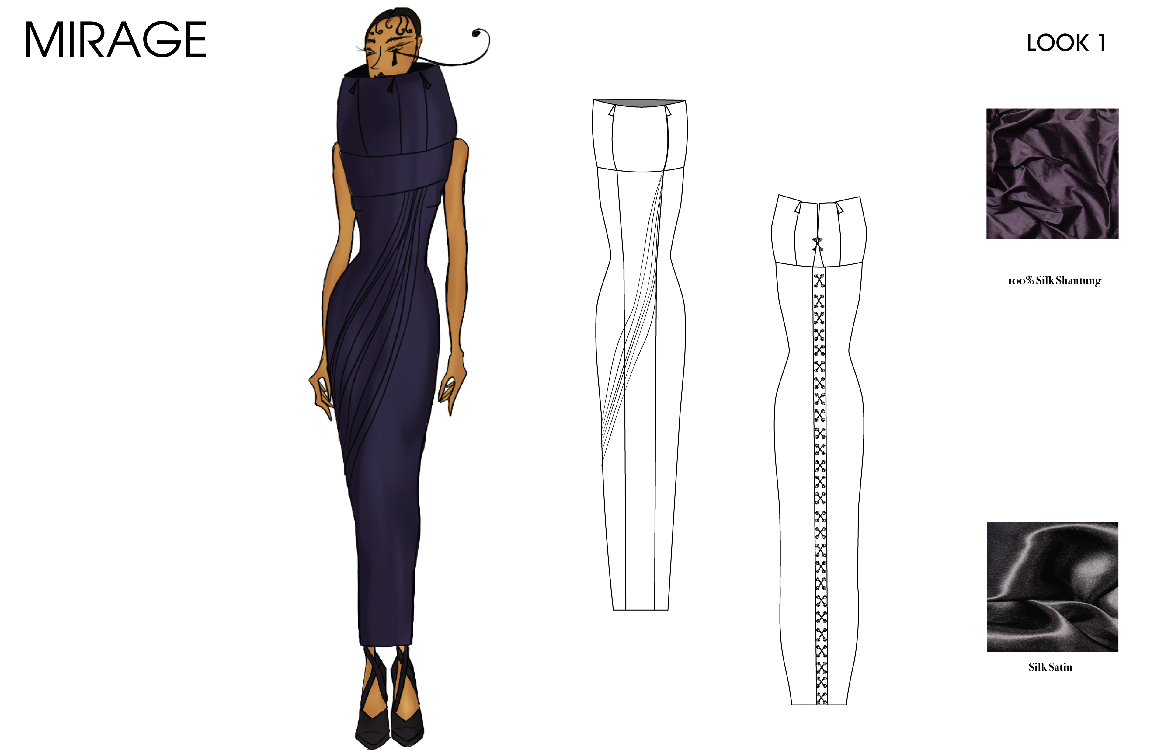 Illustration, Technical Flat (Cad), Fabric Swatch Boards