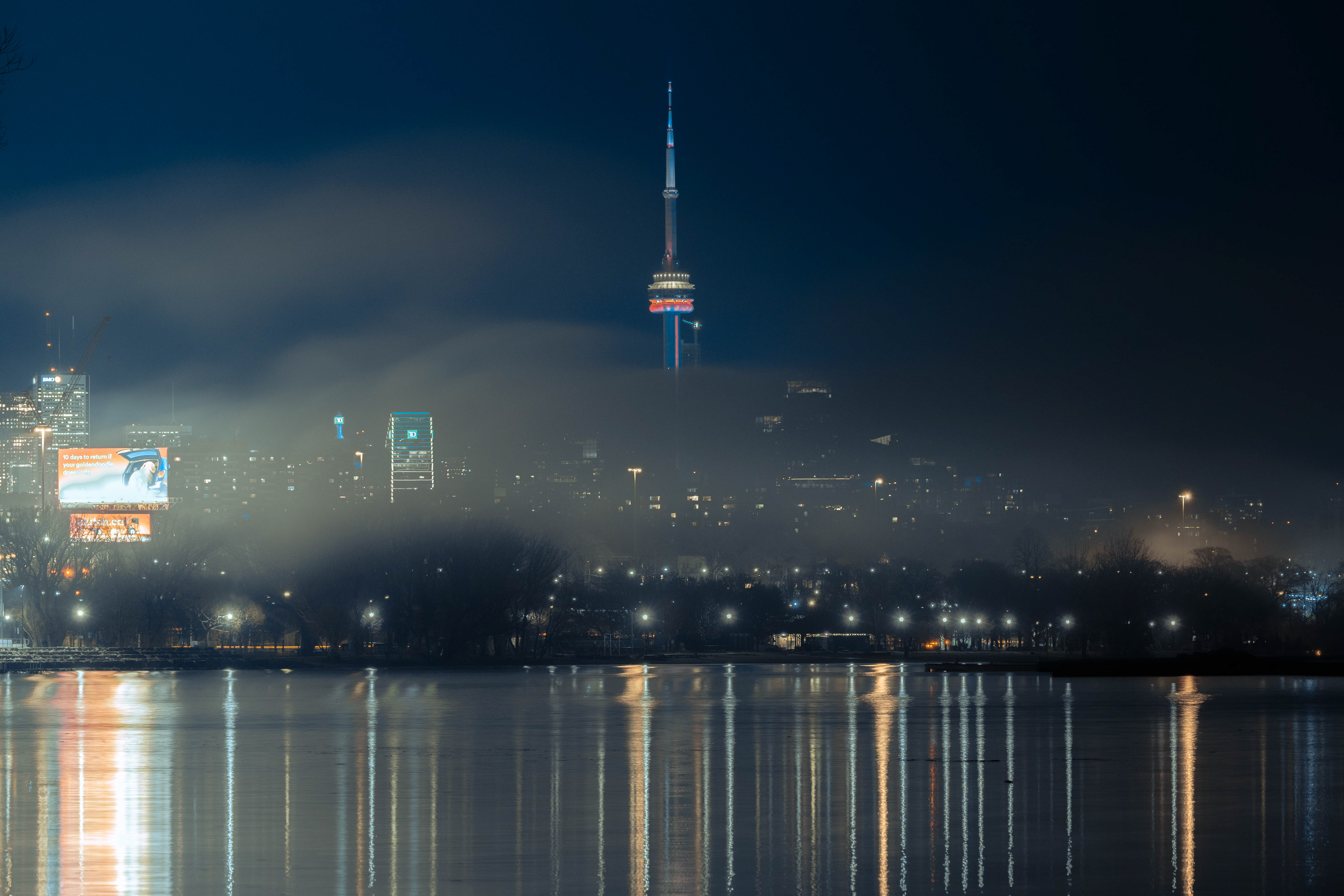 Fog lifting from Toronto