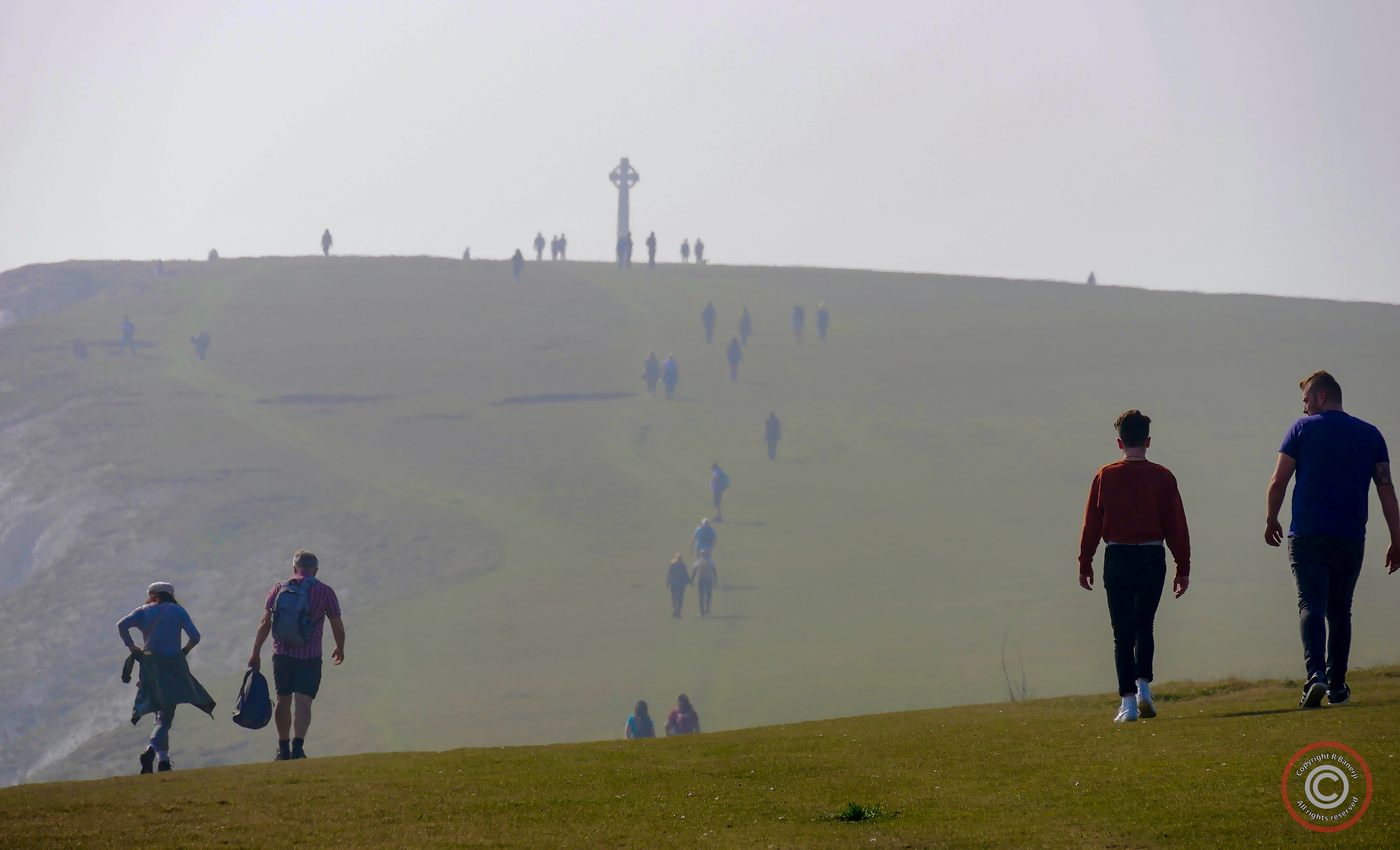 Towards the monument at Tennyson Down, Isle of Wight