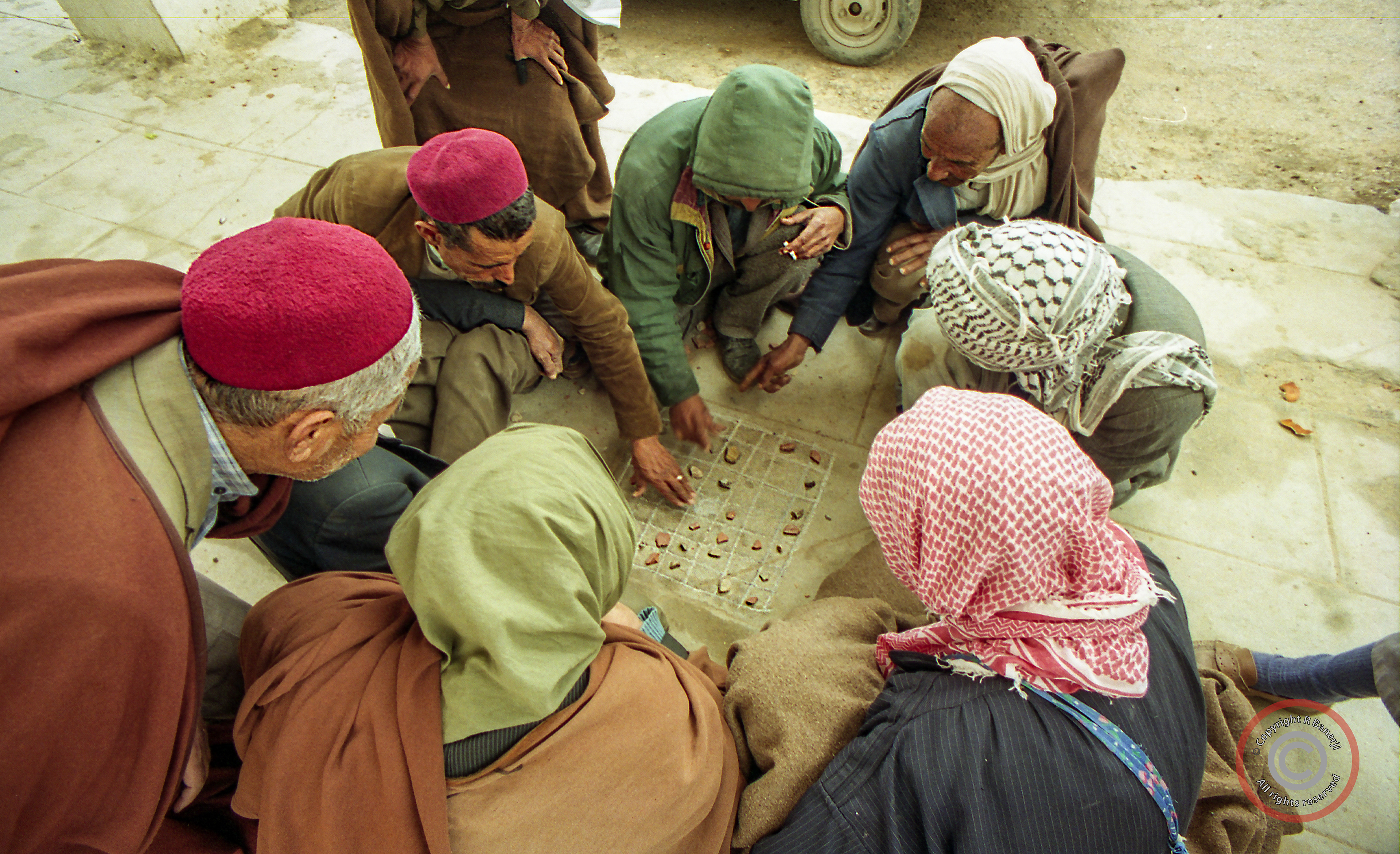 Men play Zamma in the street, Monastir, Tunisia