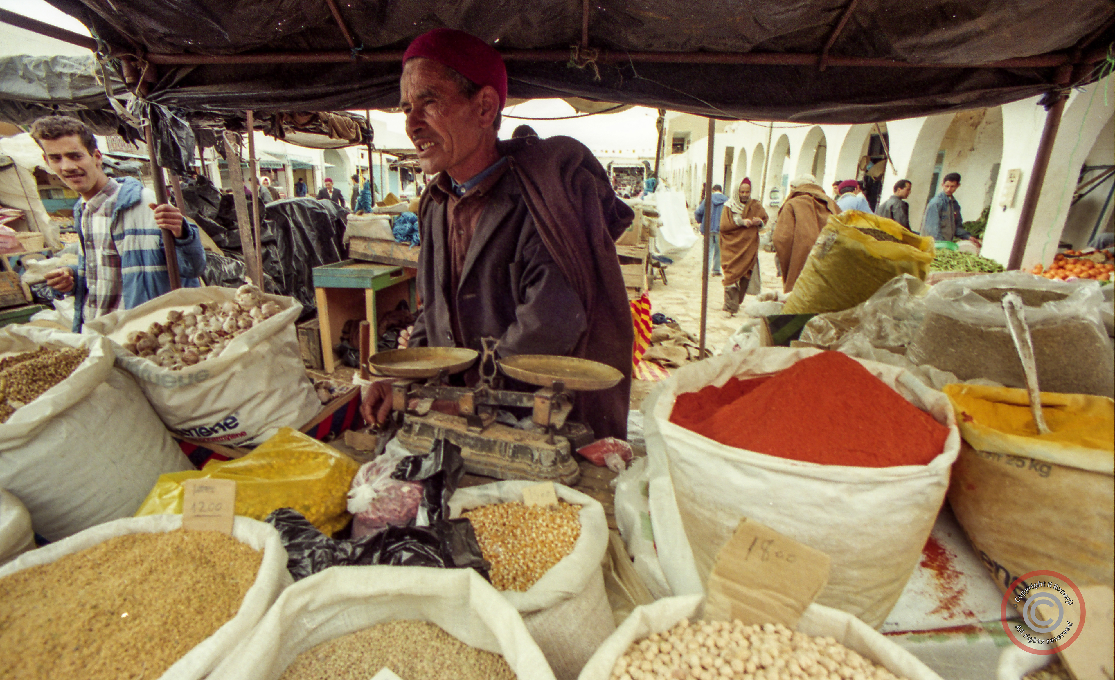 The spice stall, outdoor market, Sousse, Tunisia