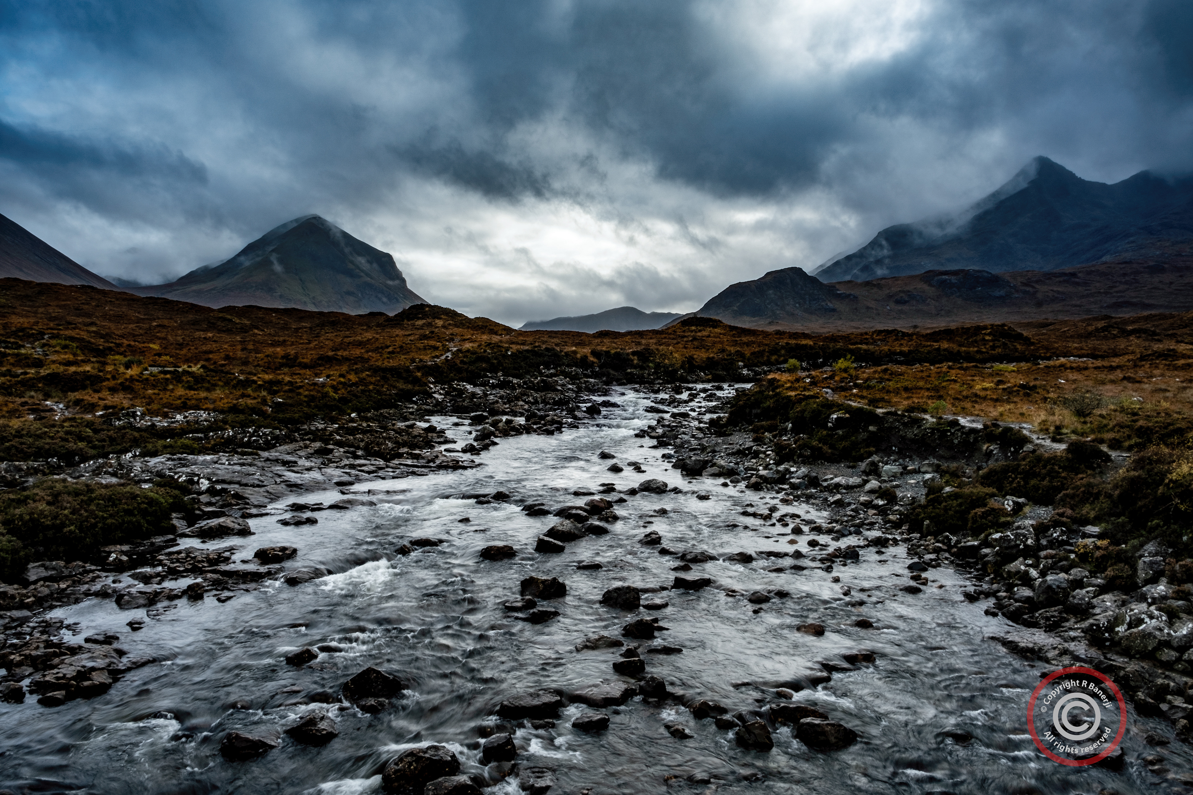 Mountains in the mist, Isle of Skye, Scotland