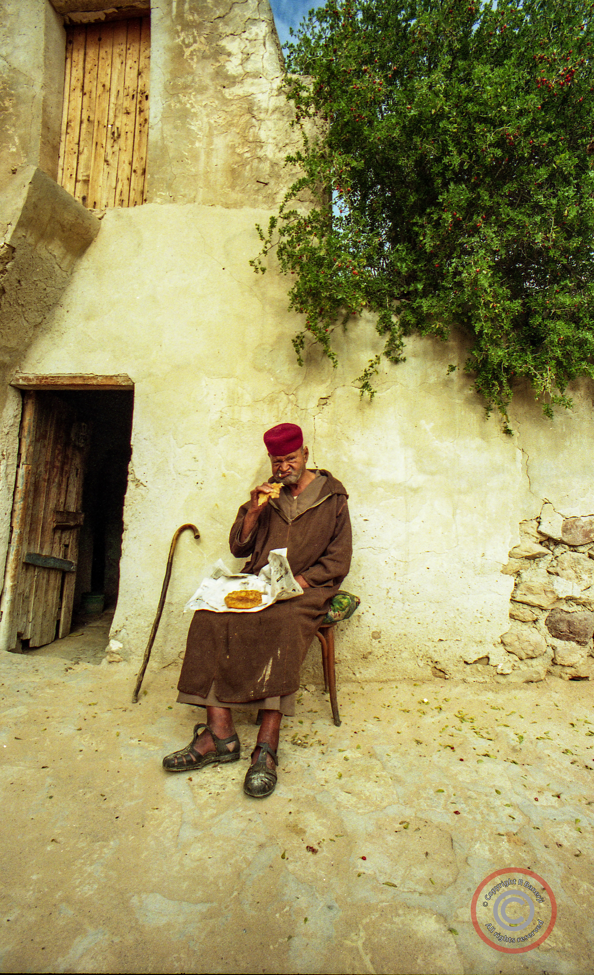 Breakfast at Matmata, a small Berber town in Tunisia