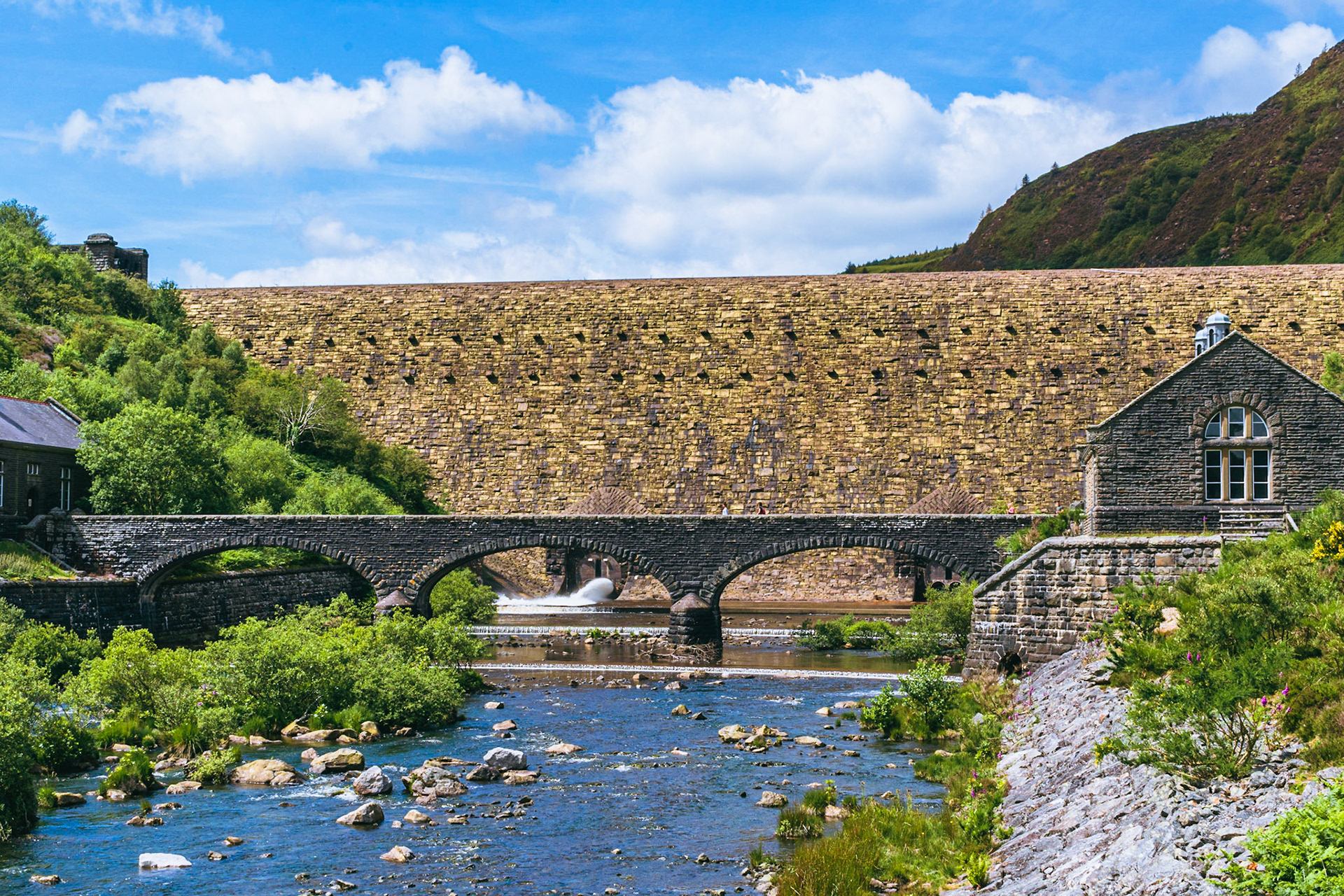 The Dam at Elan. Landscape. Colour. Printed on Hahnemühle Torchon