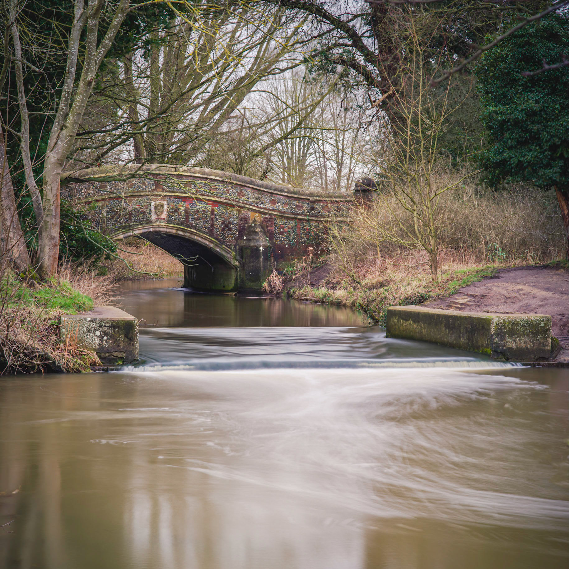 Little Ouse River Bridge, Knettishall Heath. Portrait. Colour. Printed on Hahnemühle PRBrightWhite