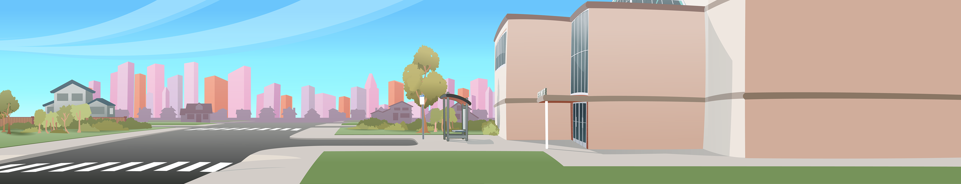 BACKGROUND: Community Centre Side View EXT - Stay in the Game