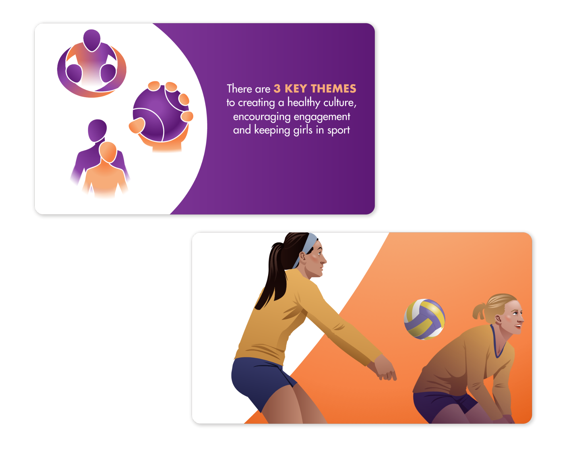Program shots (character illustrations by Jessie Mead)