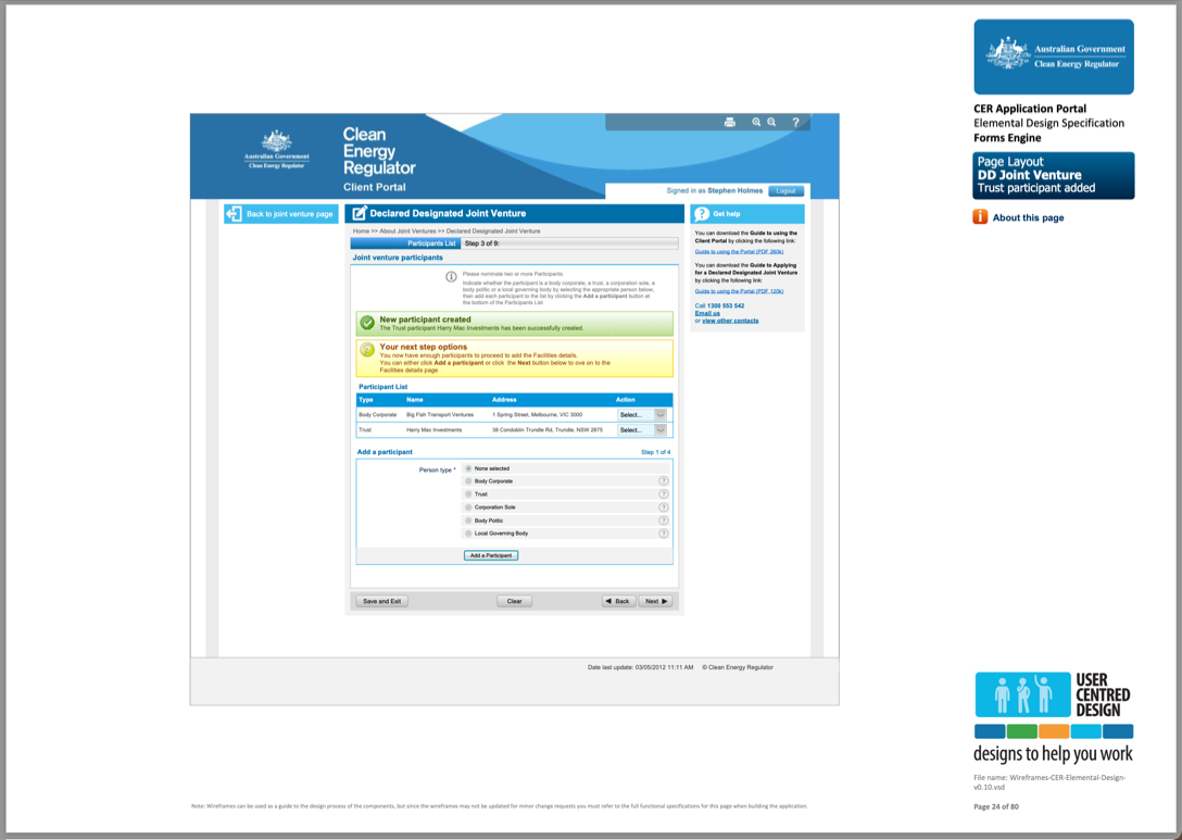 CER - Client Portal -  Next step insert