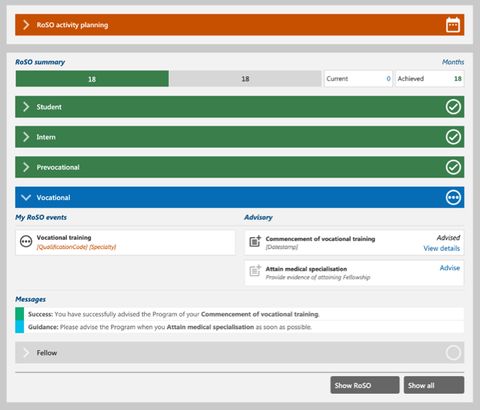 BRoSS UI - Vocational phase updated