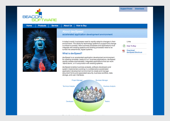 Beacon Software -customer site built in DotNetNuke