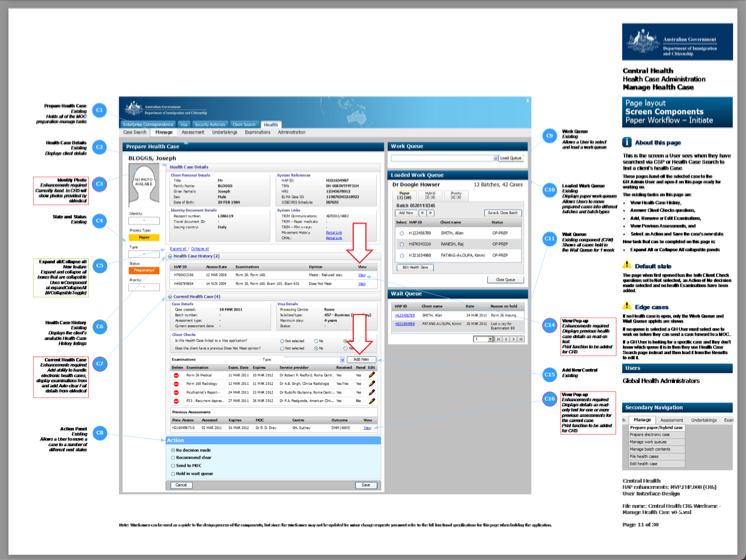 eMedical - Manage Case - UI specifications