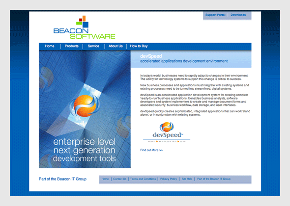 Beacon Software -customer site built in DotNetNuke
