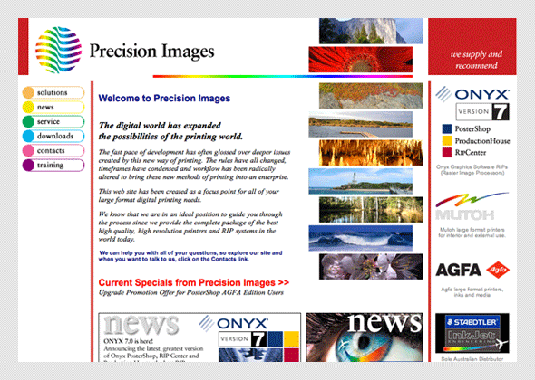 Precision images - web site for digital printer supplies