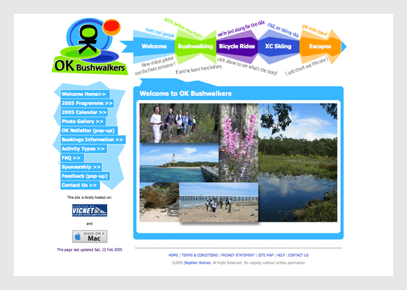 OK Bushwalkers - Social connections events site