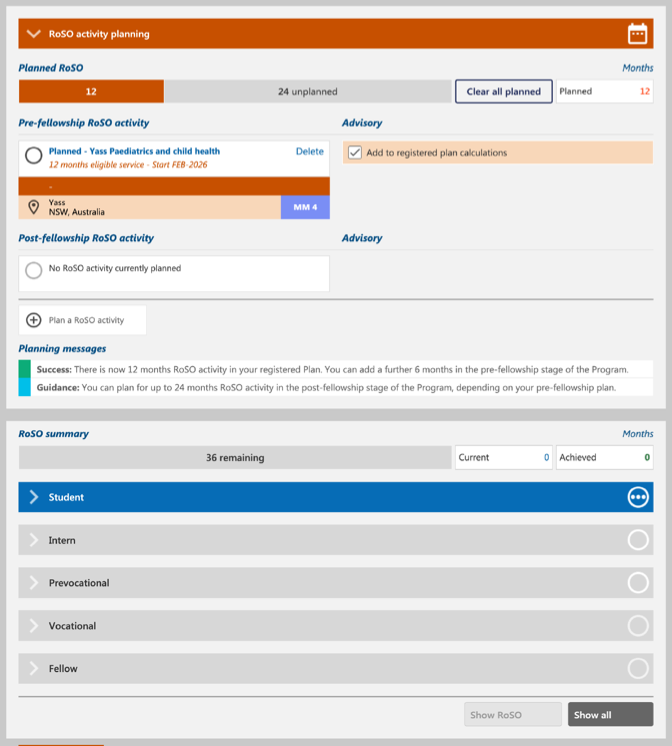 BRoSS - Planning UI with an activity added