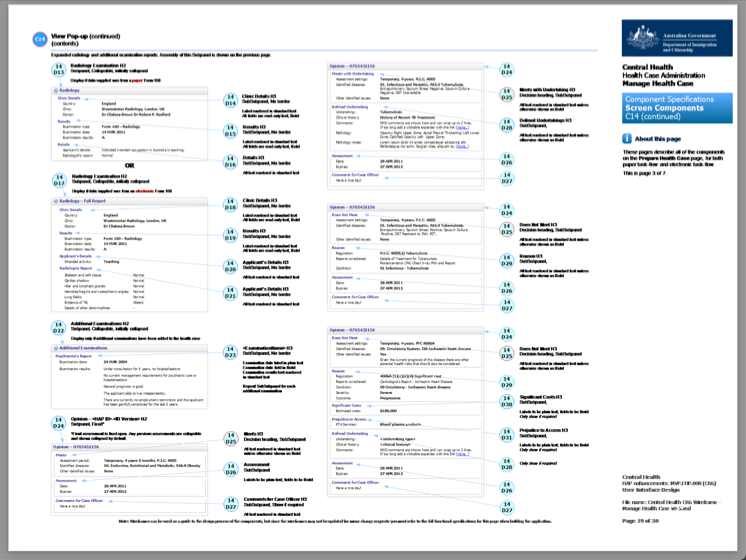 eMedical - Manage Case - UI specifications