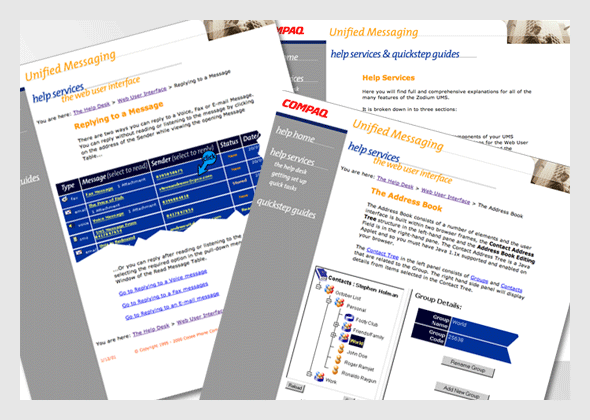 Compaq Unified Messaging application help guide