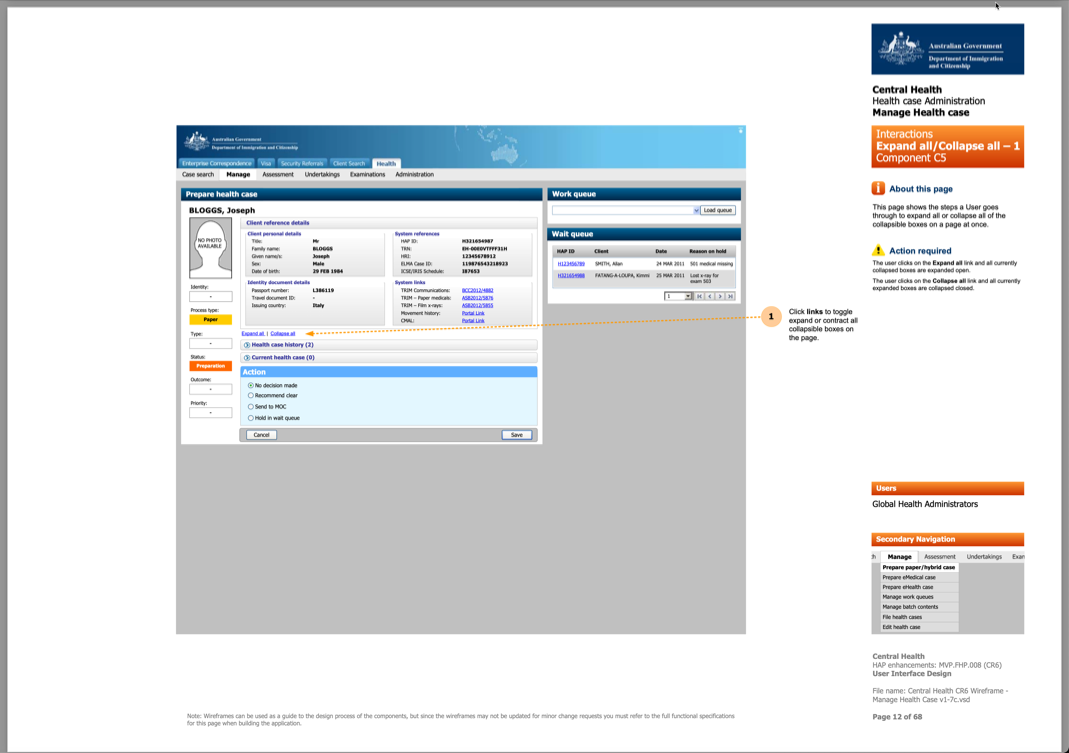 eMedical - Manage Case - decisions