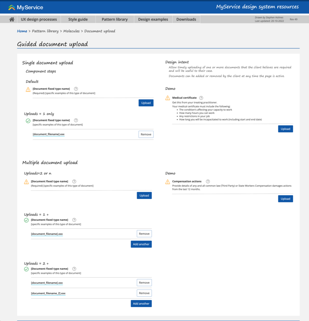 Document uploading