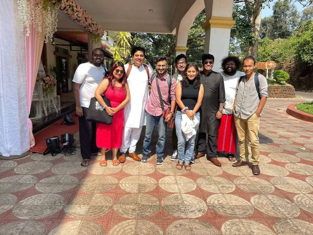 Writer Director Judhajit Bagchi & Ranadeep Bhattacharyya at Film Bazaar Co Production Market Goa 2022 (Official Selection Feature Film Project Kal Baisakhi) with CPM Participants