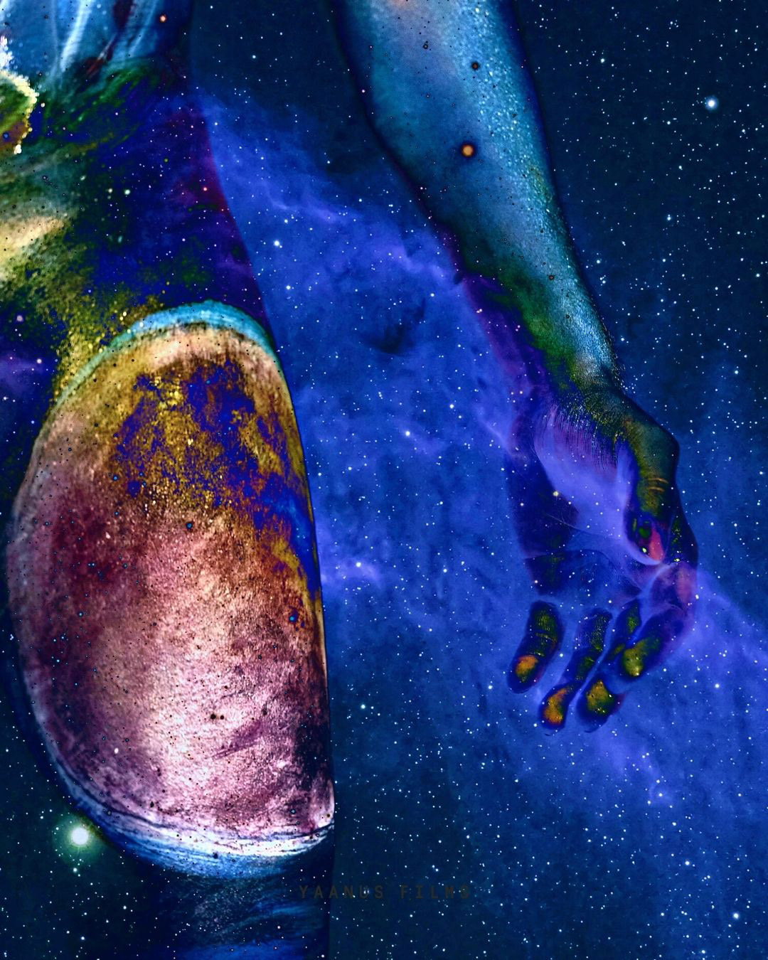 Cosmic Photography, Celestial Art, Human Universe, Astral Imagery, Star-Studded Portraiture Yaanus Films